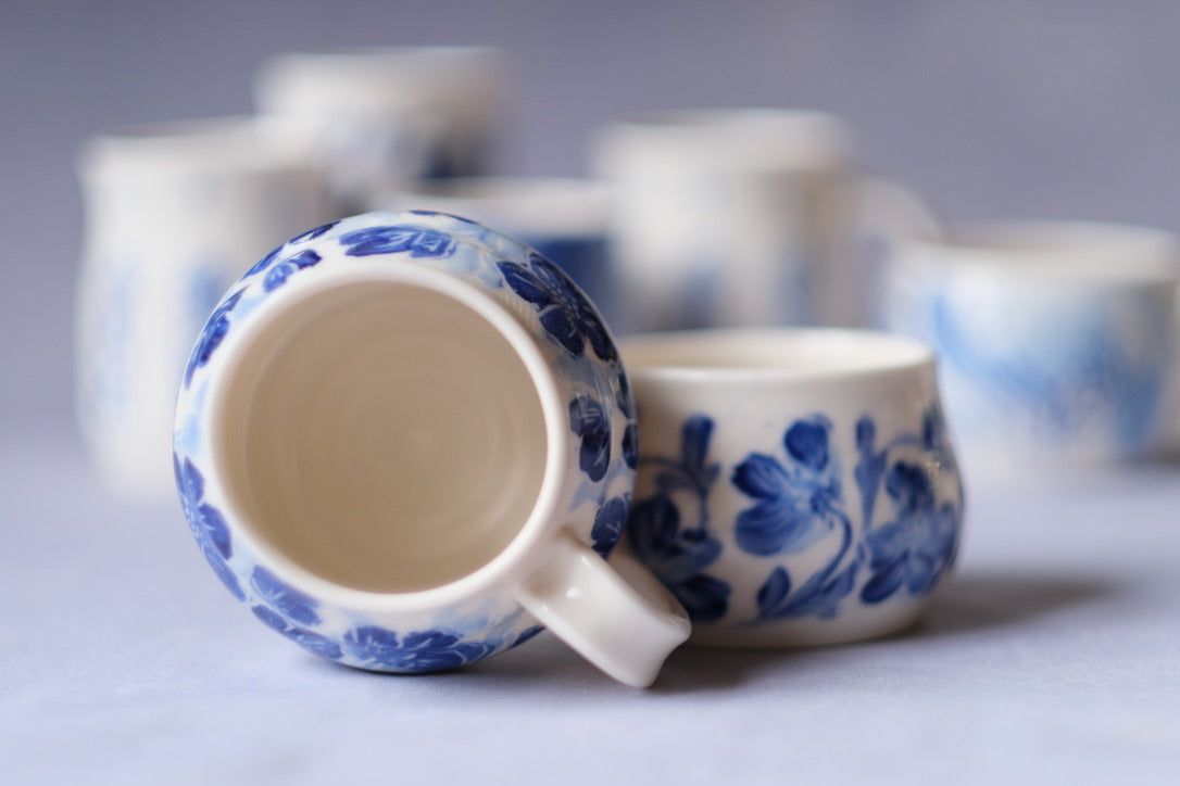 Floral Cobalt Mug