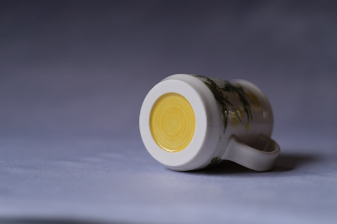 Wood Poppy Carved Mug