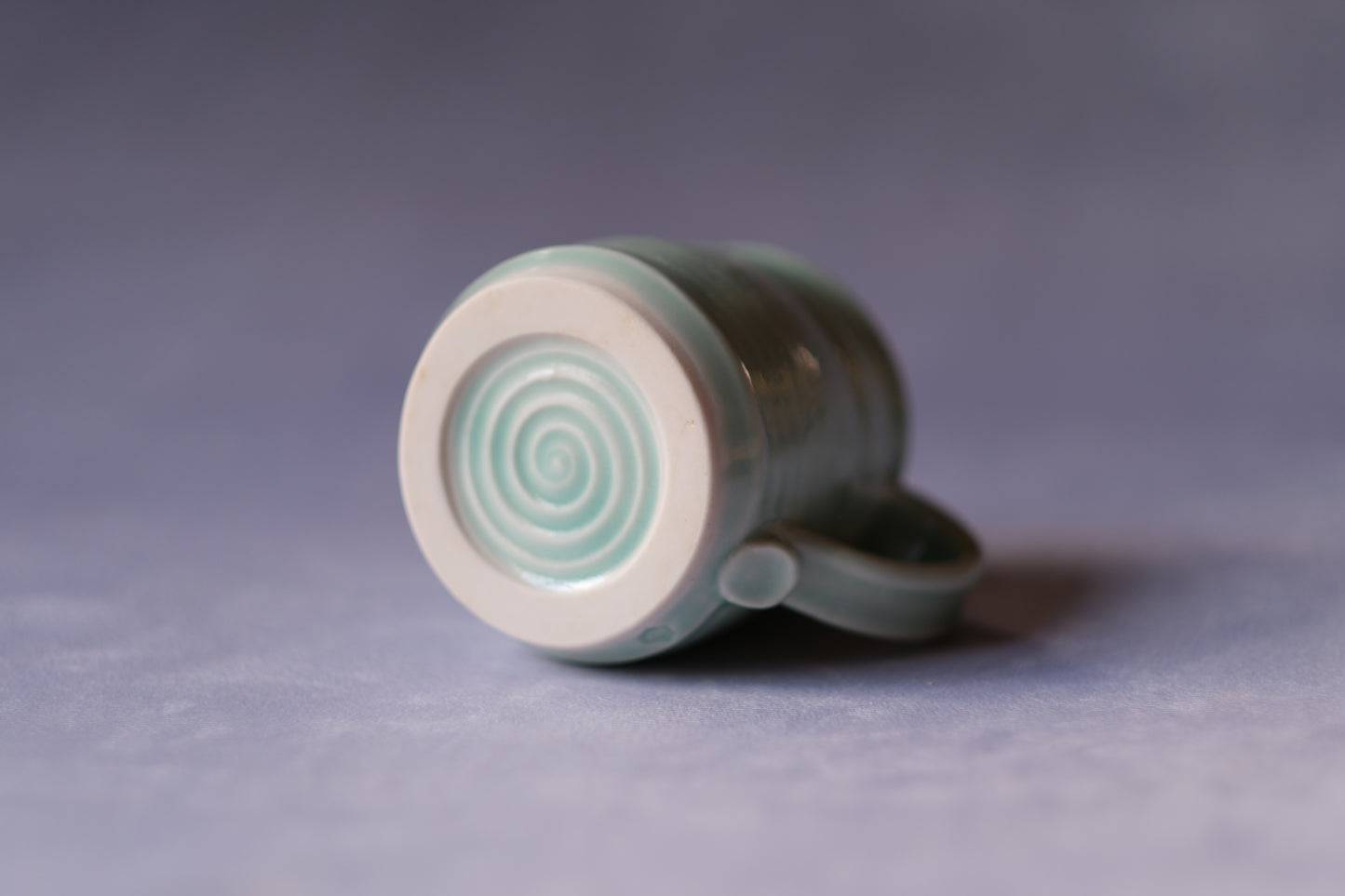 Green Carved Mug