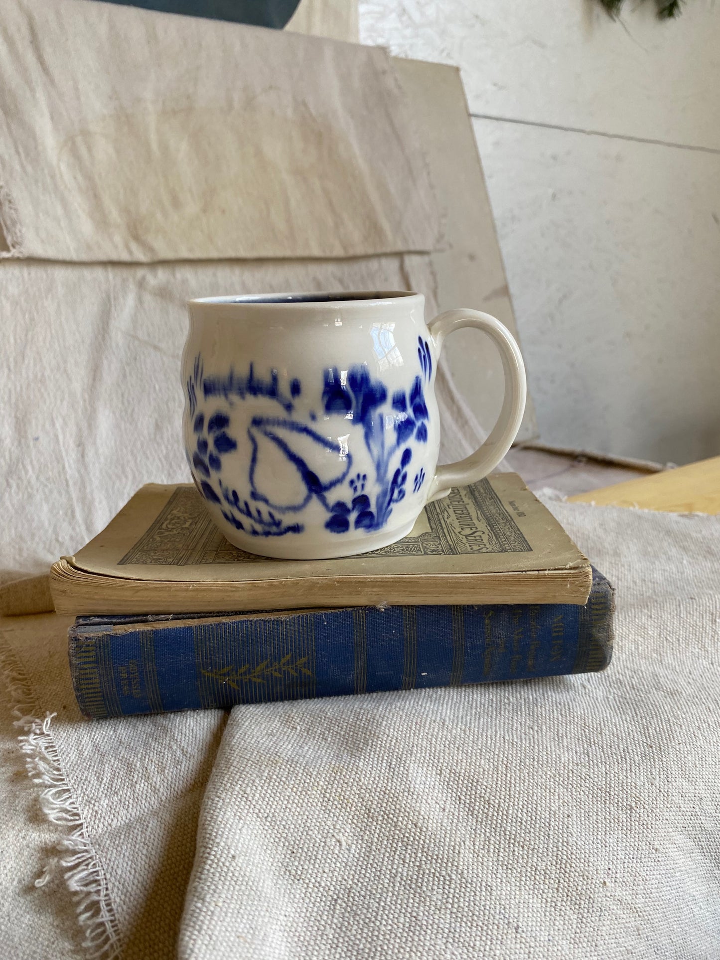 Blue and White Mug