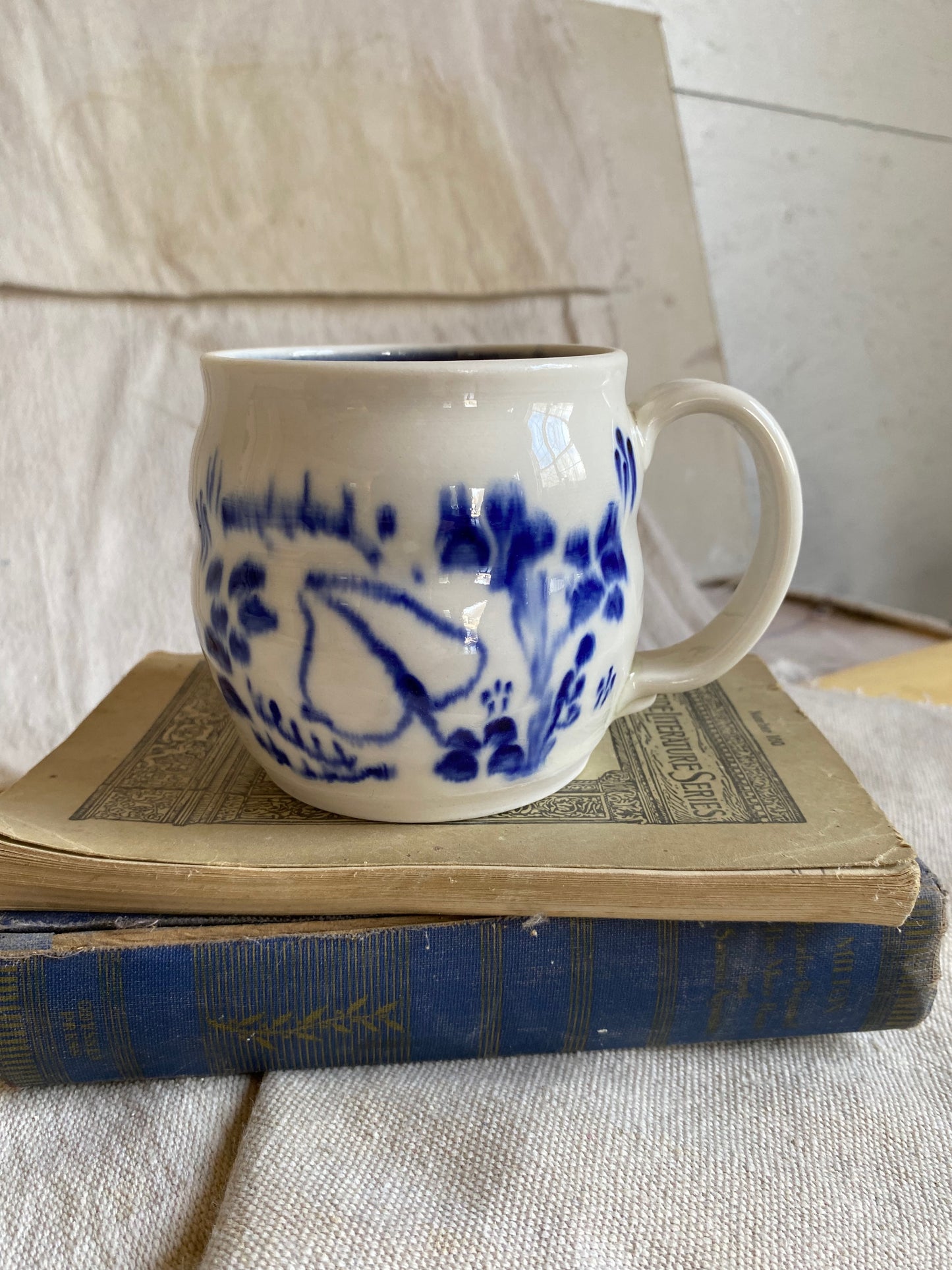 Blue and White Mug