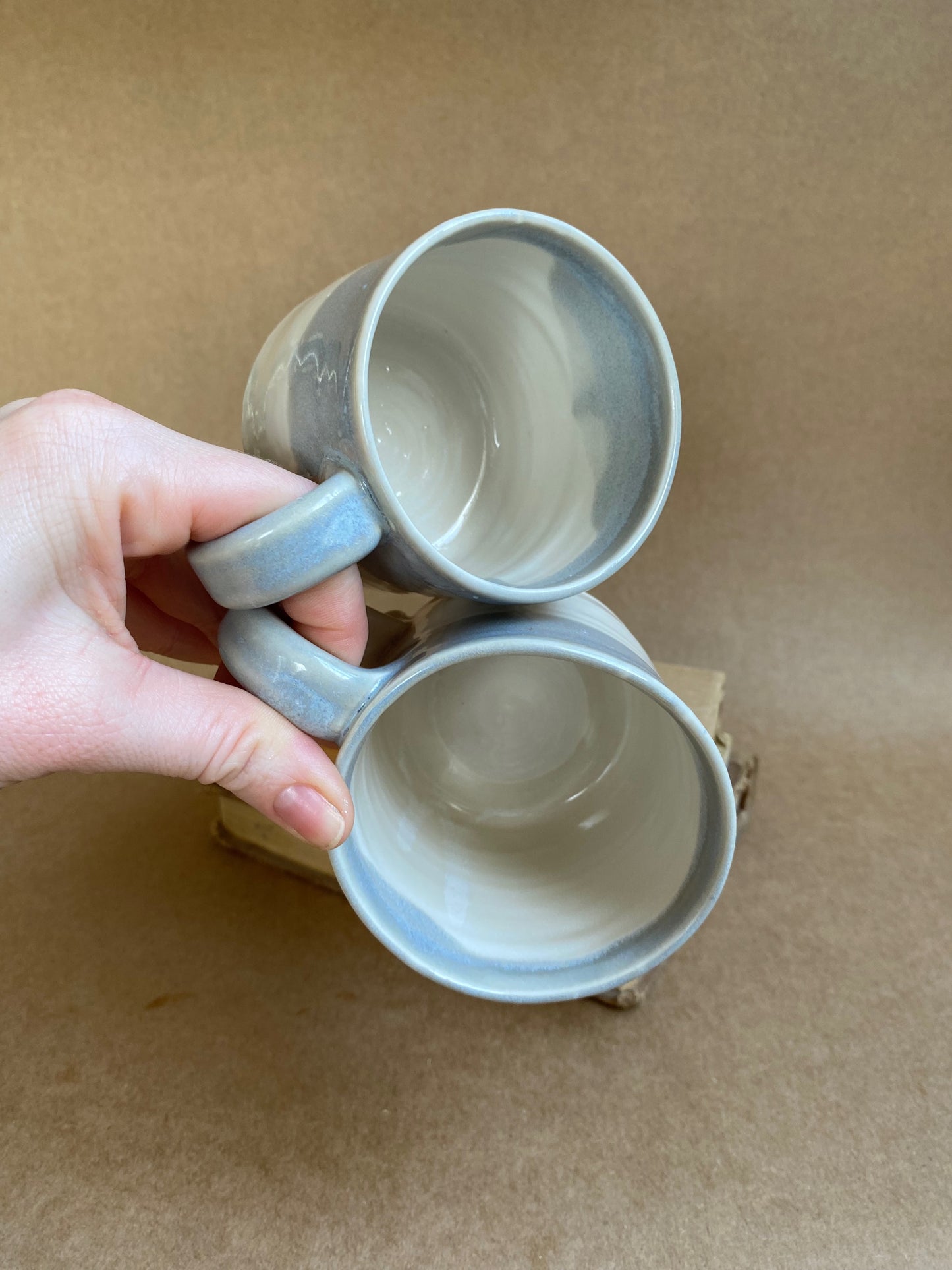 White and Cloud Blue Mug