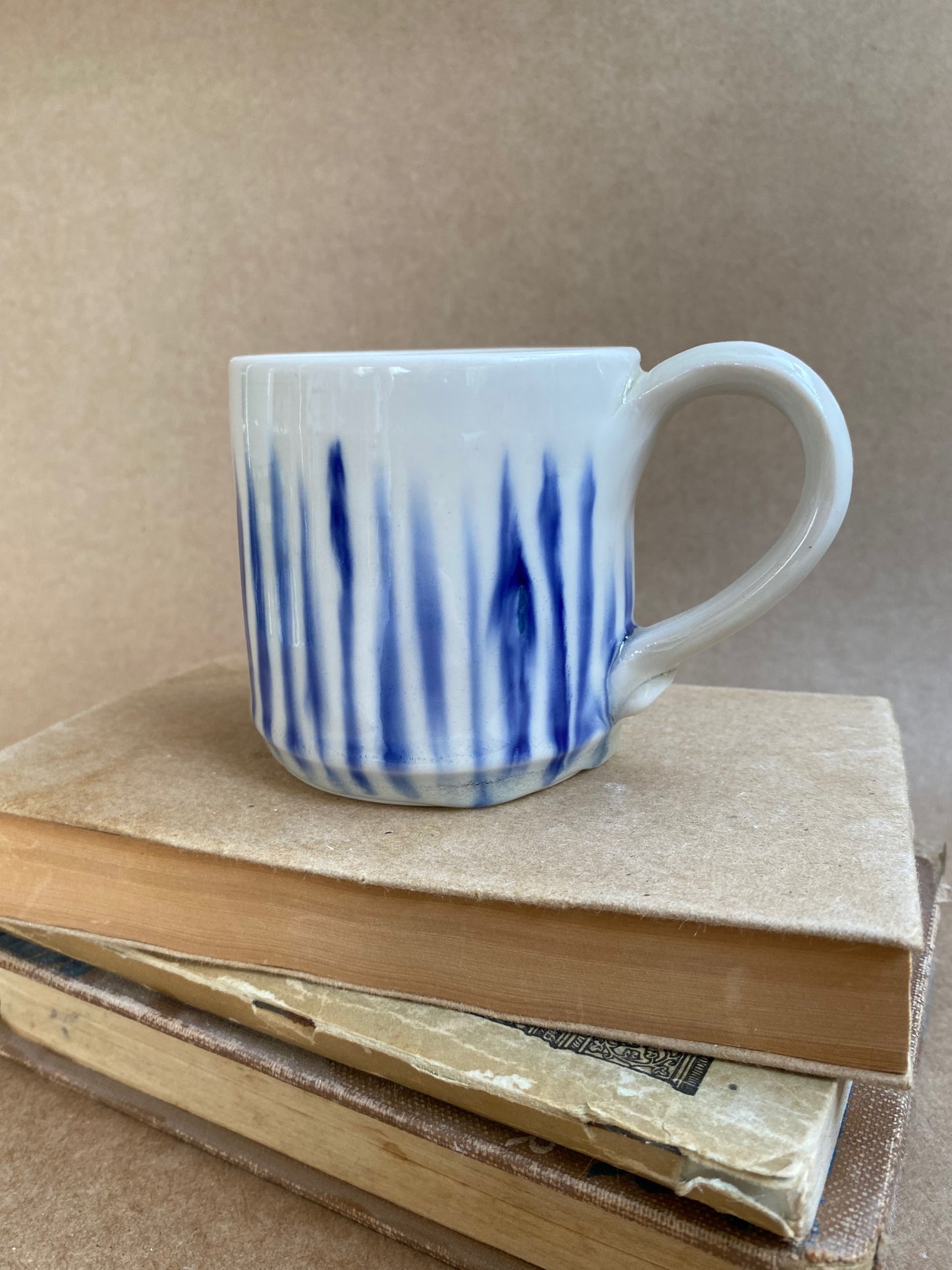 White and Blue Mug