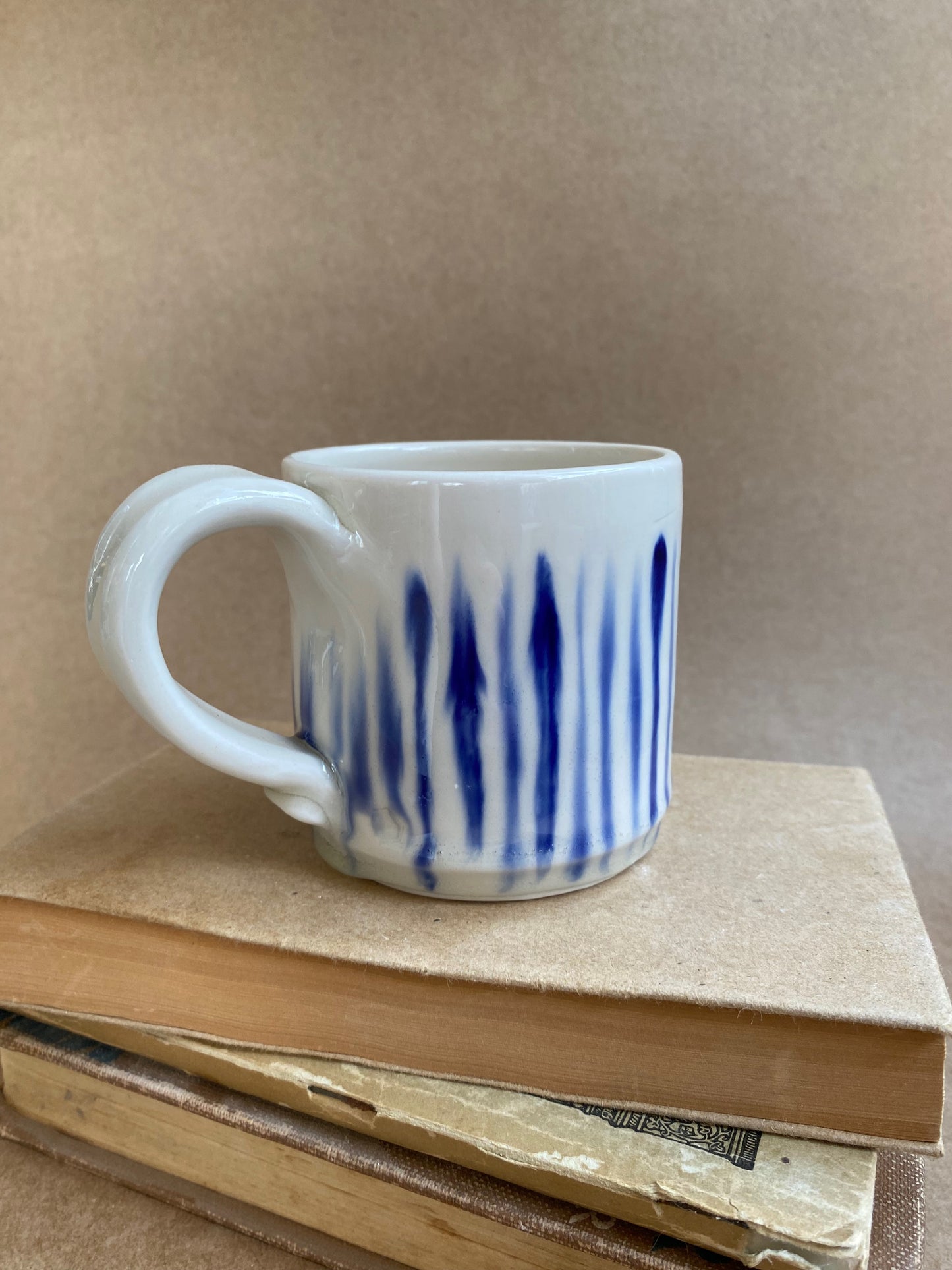 White and Blue Mug