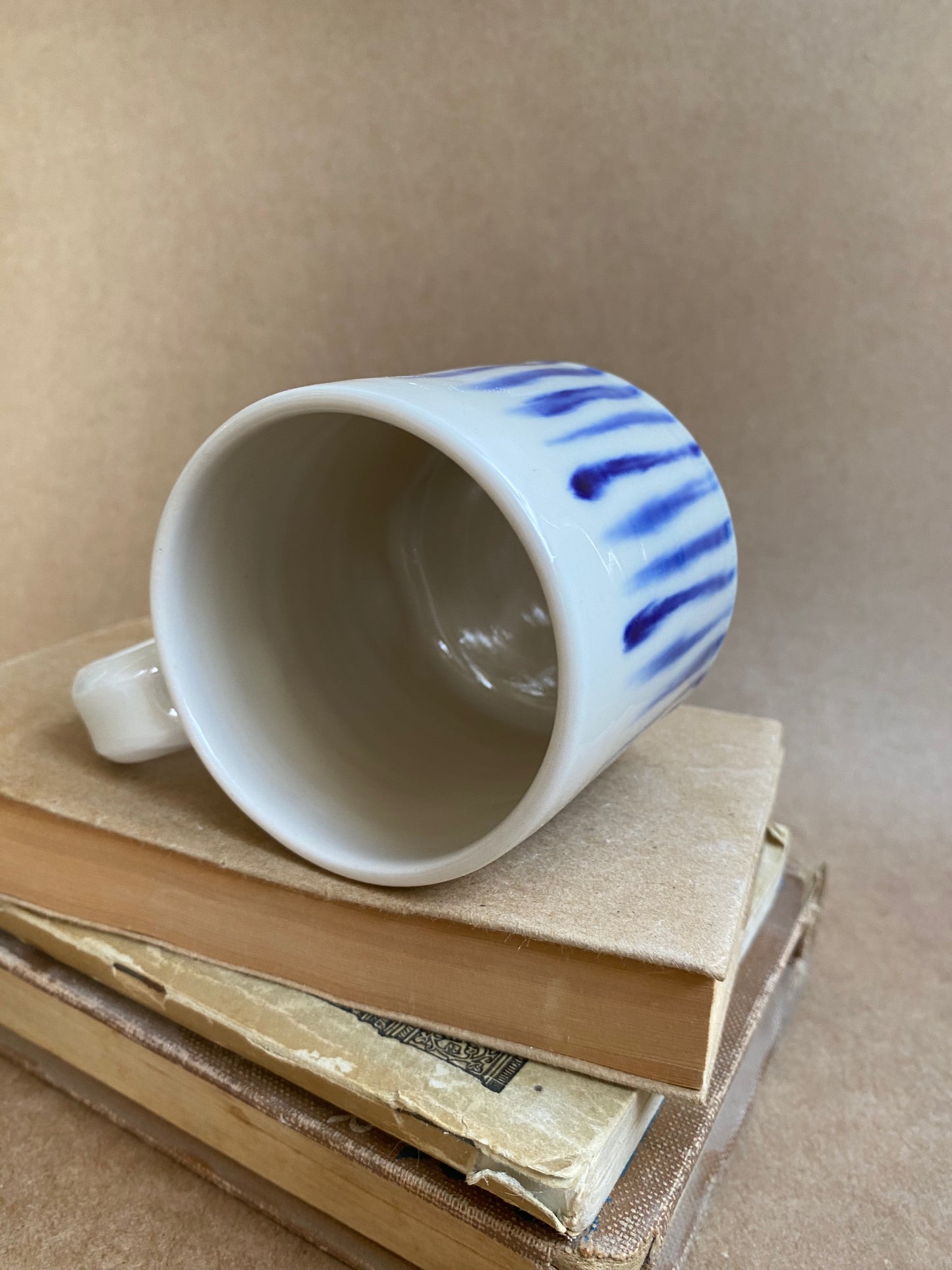 White and Blue Mug