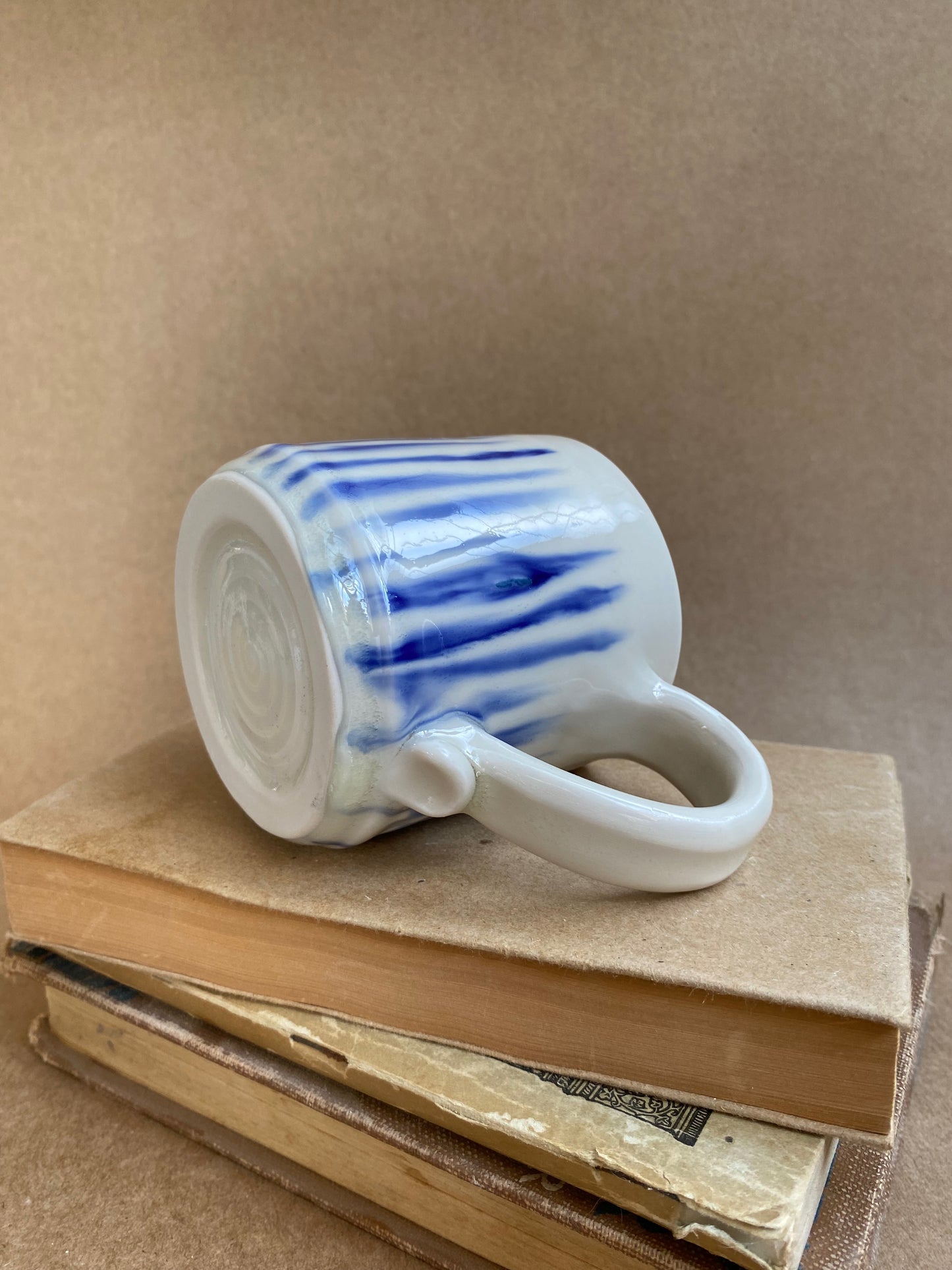 White and Blue Mug