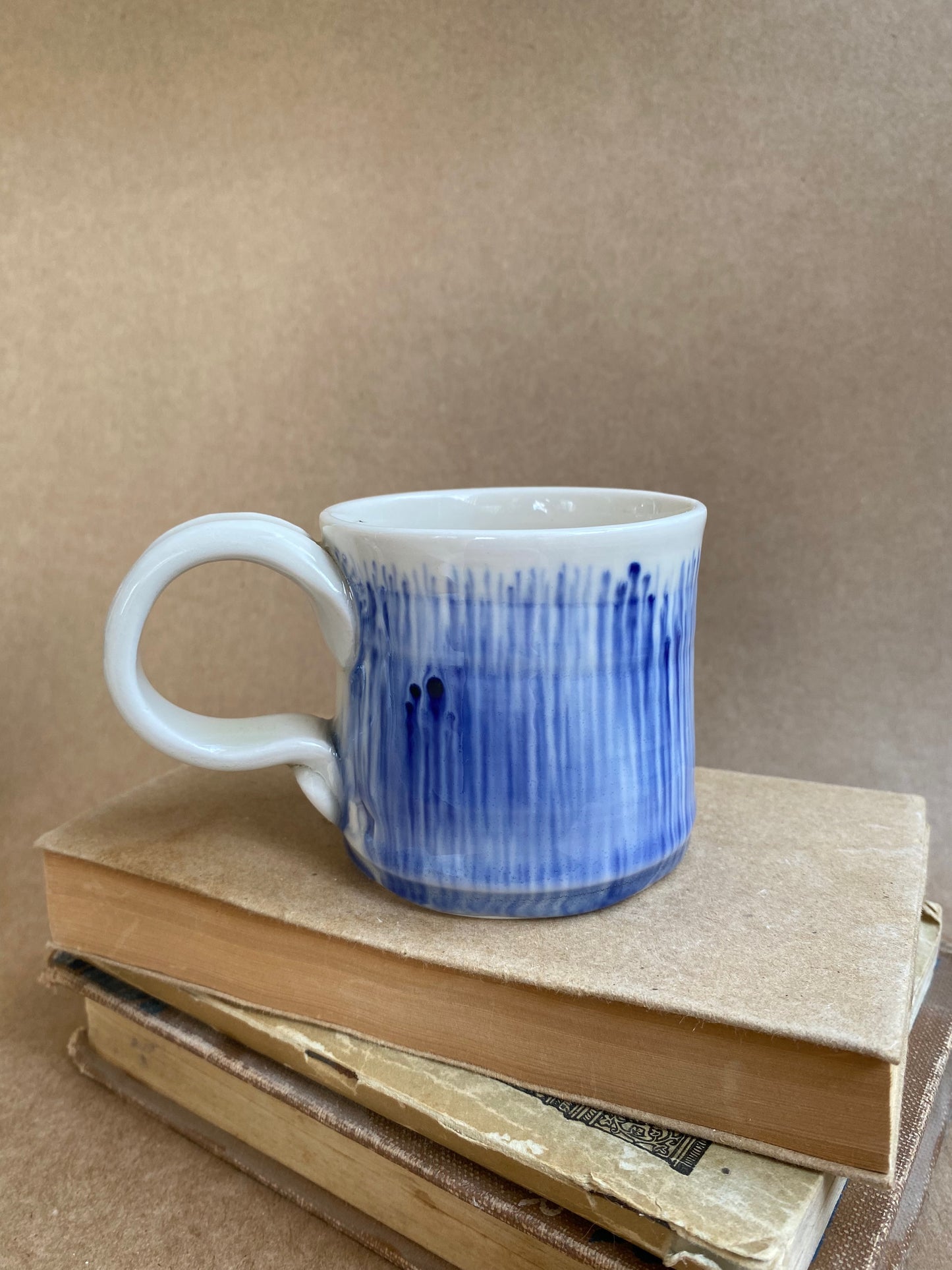 White and Blue Mug