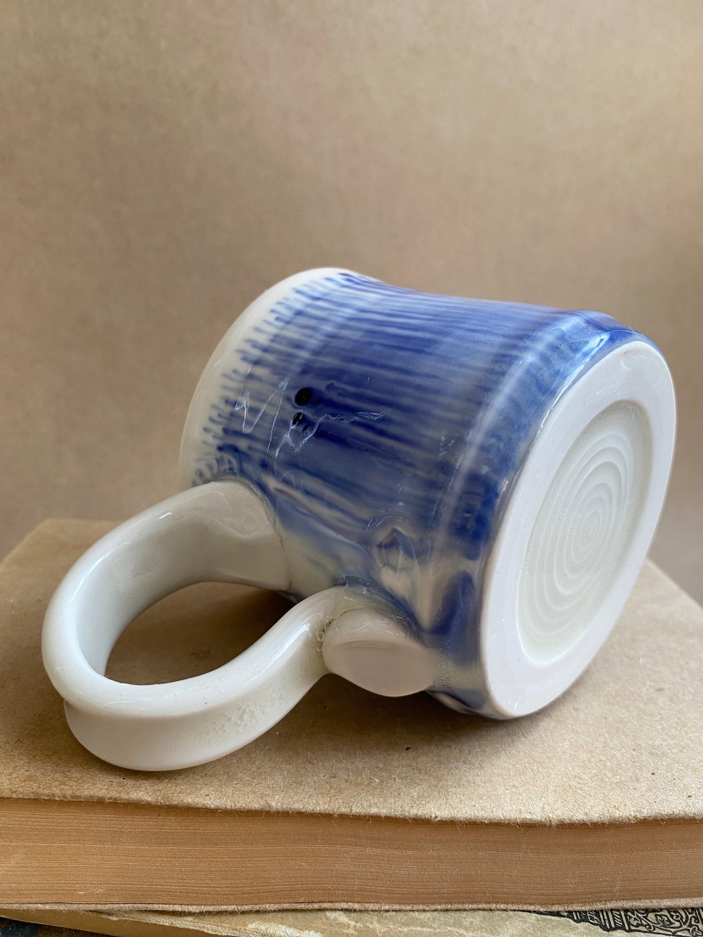 White and Blue Mug