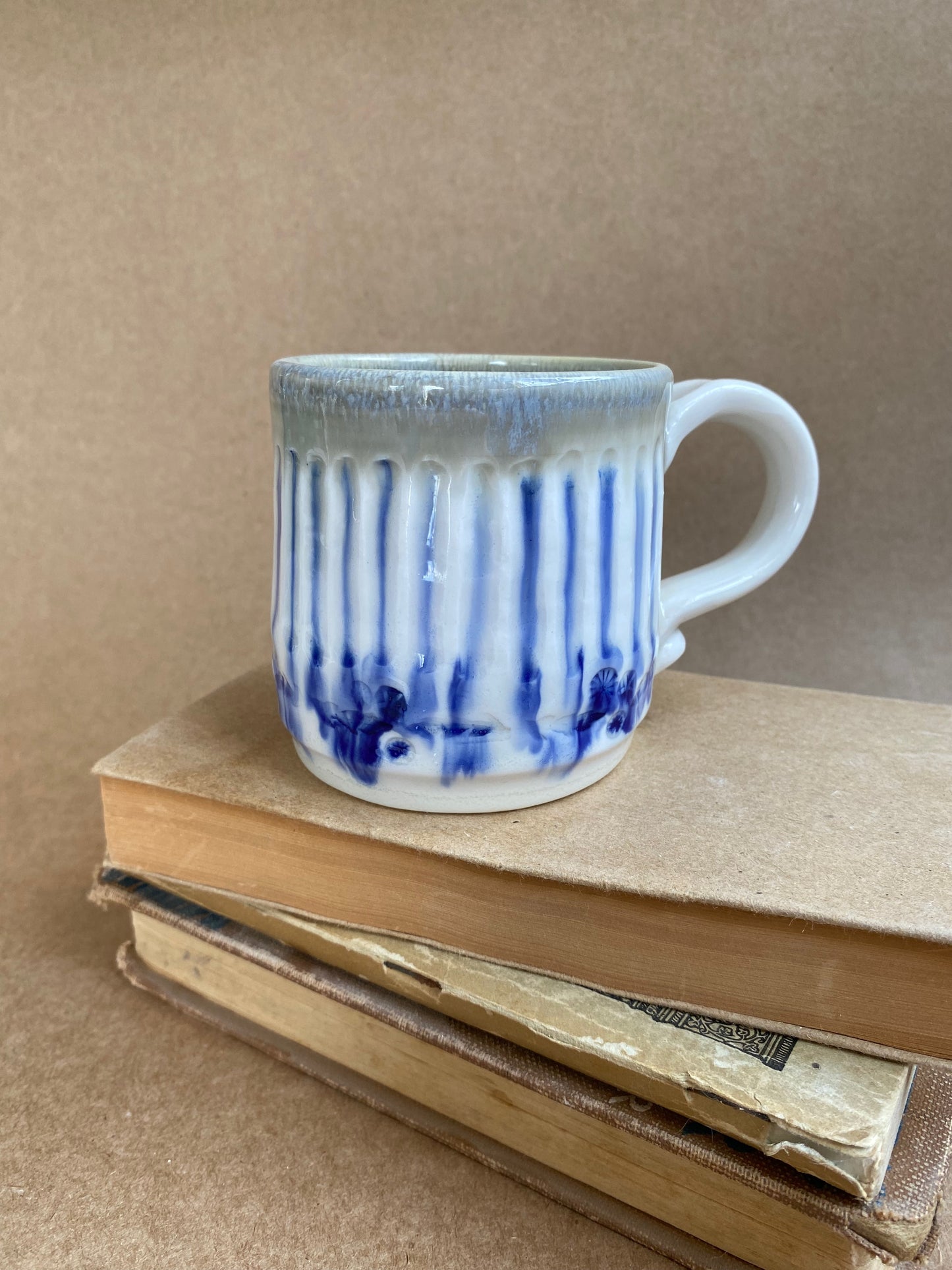 Blue, White, Gray Mug