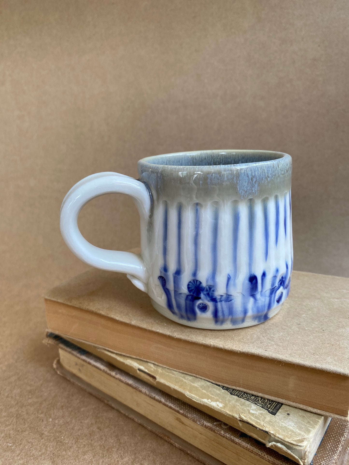 Blue, White, Gray Mug