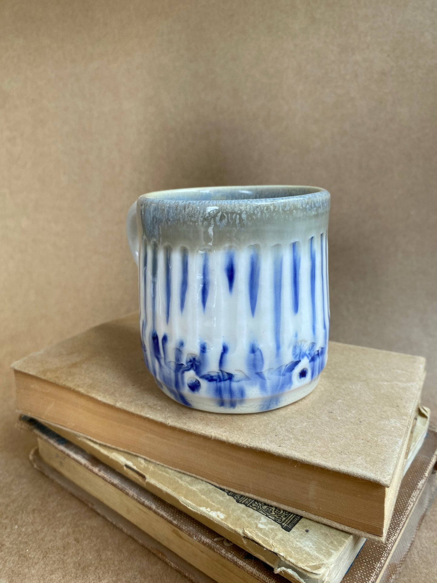 Blue, White, Gray Mug