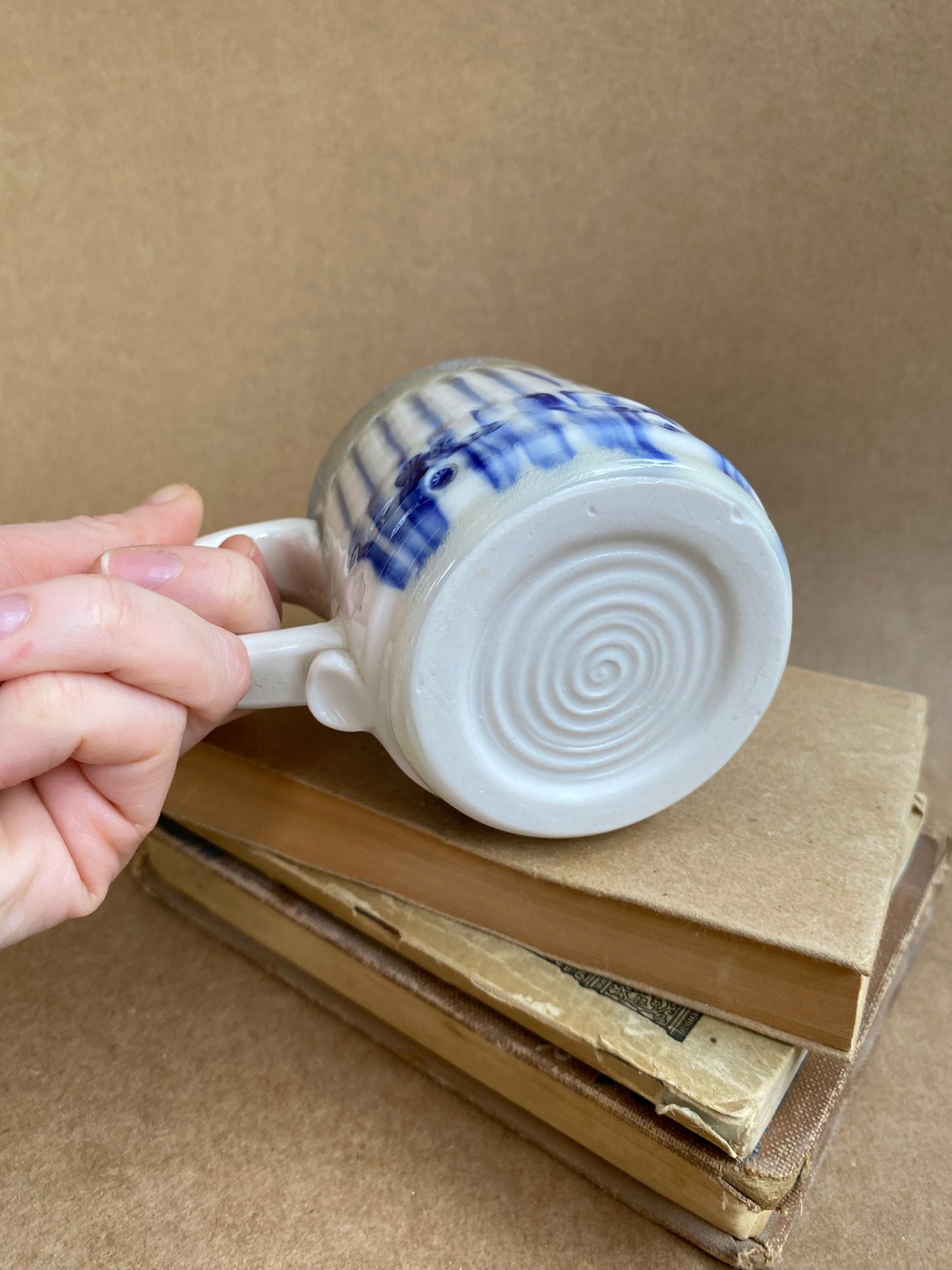 Blue, White, Gray Mug