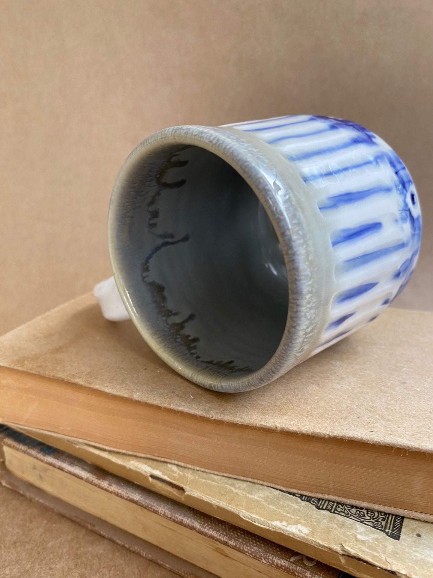 Blue, White, Gray Mug