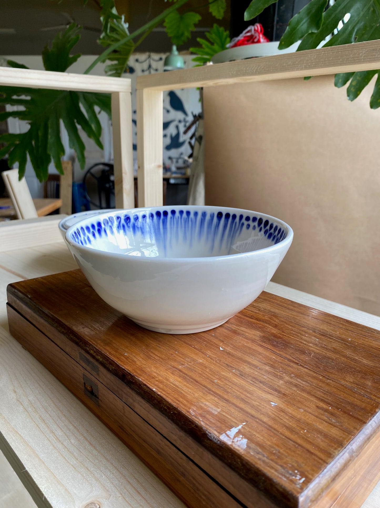 Cobalt Drippy Bowl