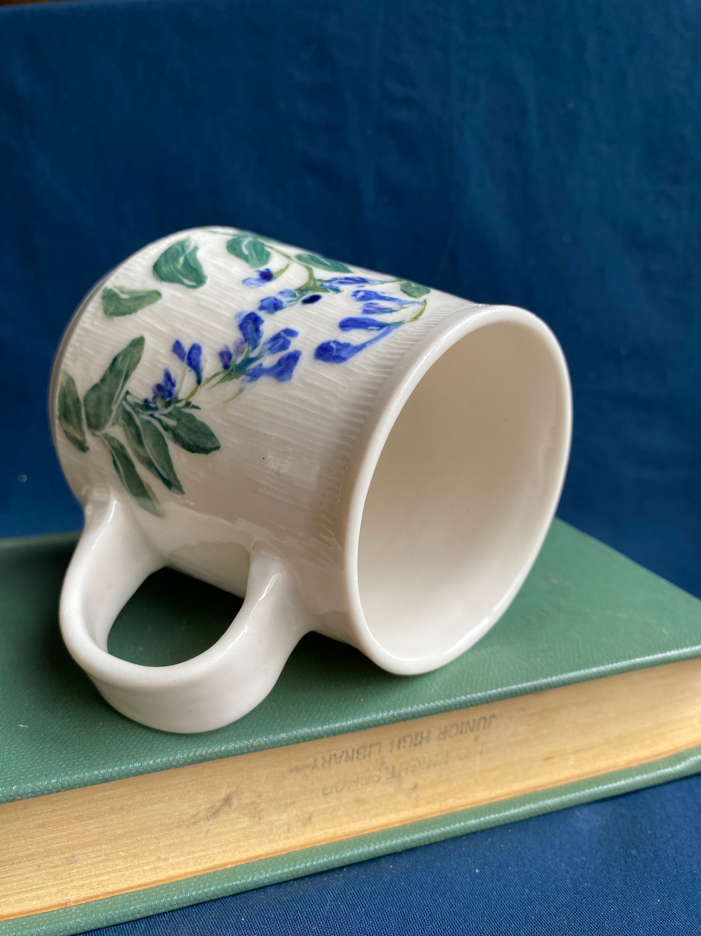 Bluebell Carved Mug