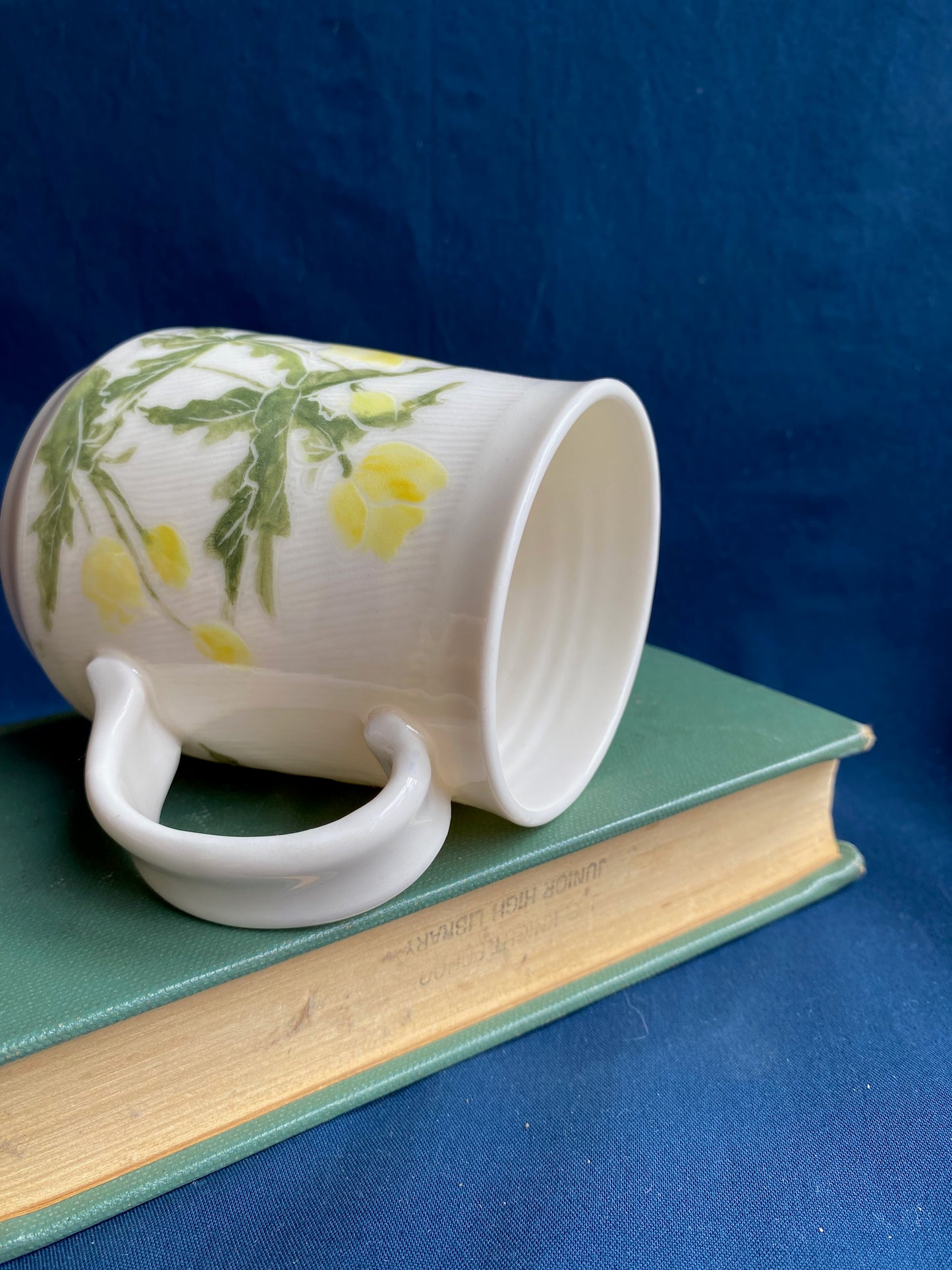 Wood Poppy Carved Mug