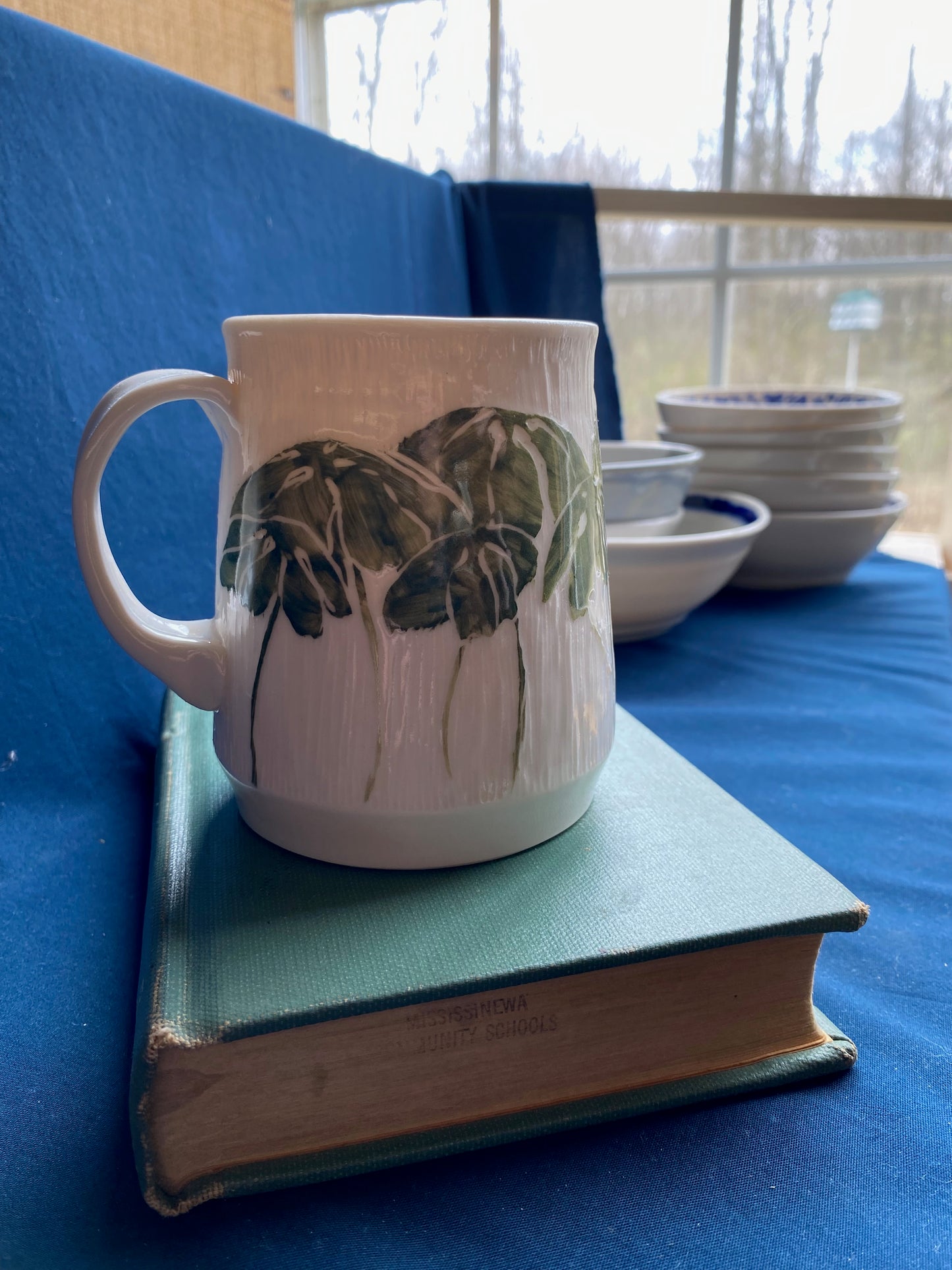 May Apple Carved Mug