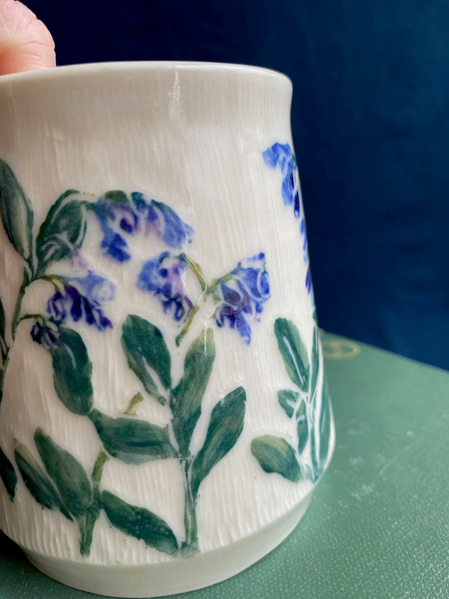Bluebell Carved Mug