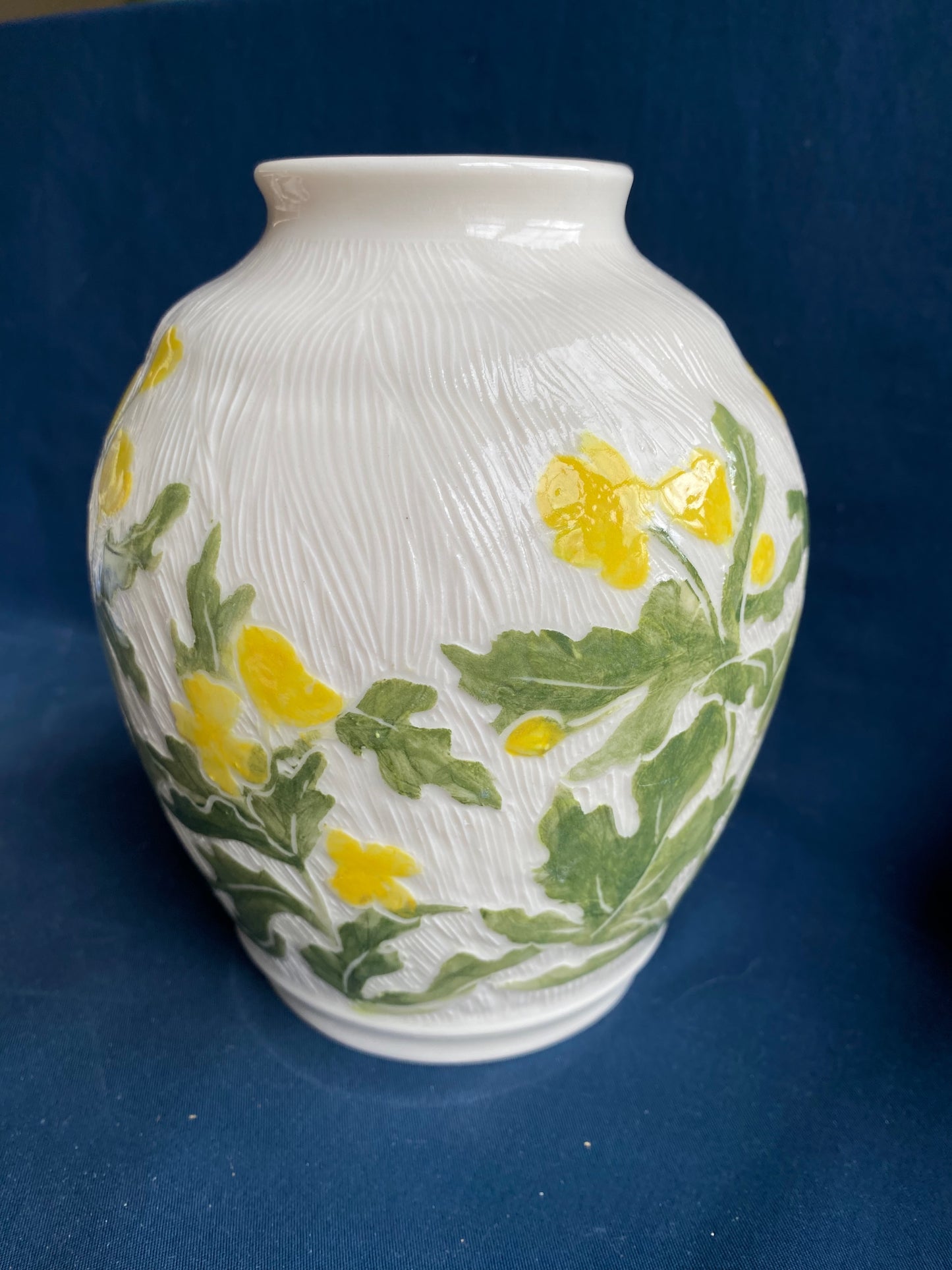 Wood Poppy Carved Vase