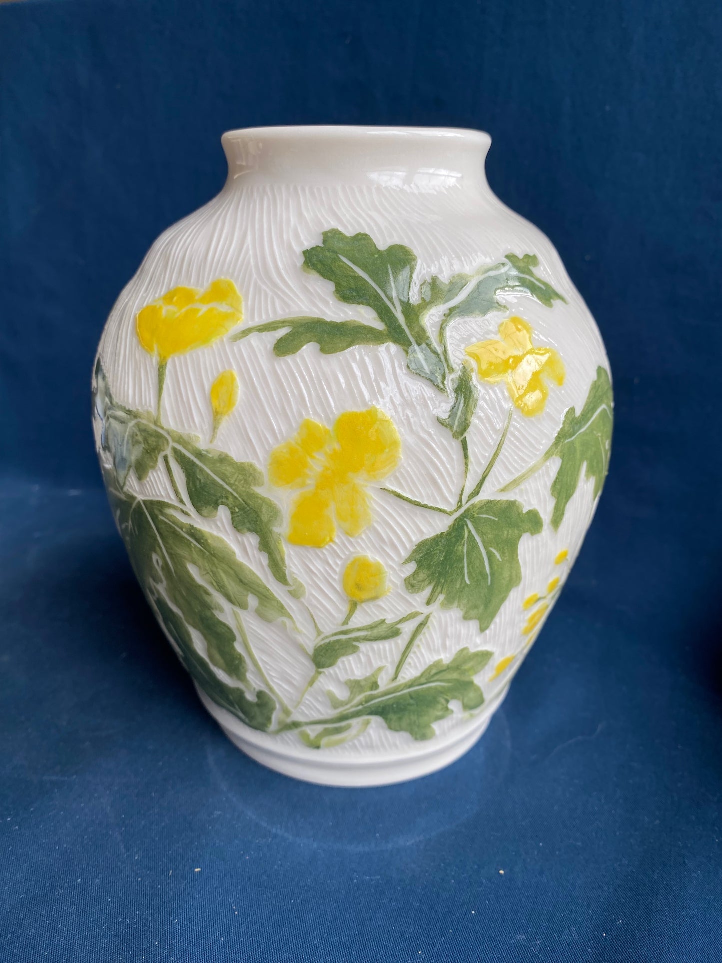 Wood Poppy Carved Vase