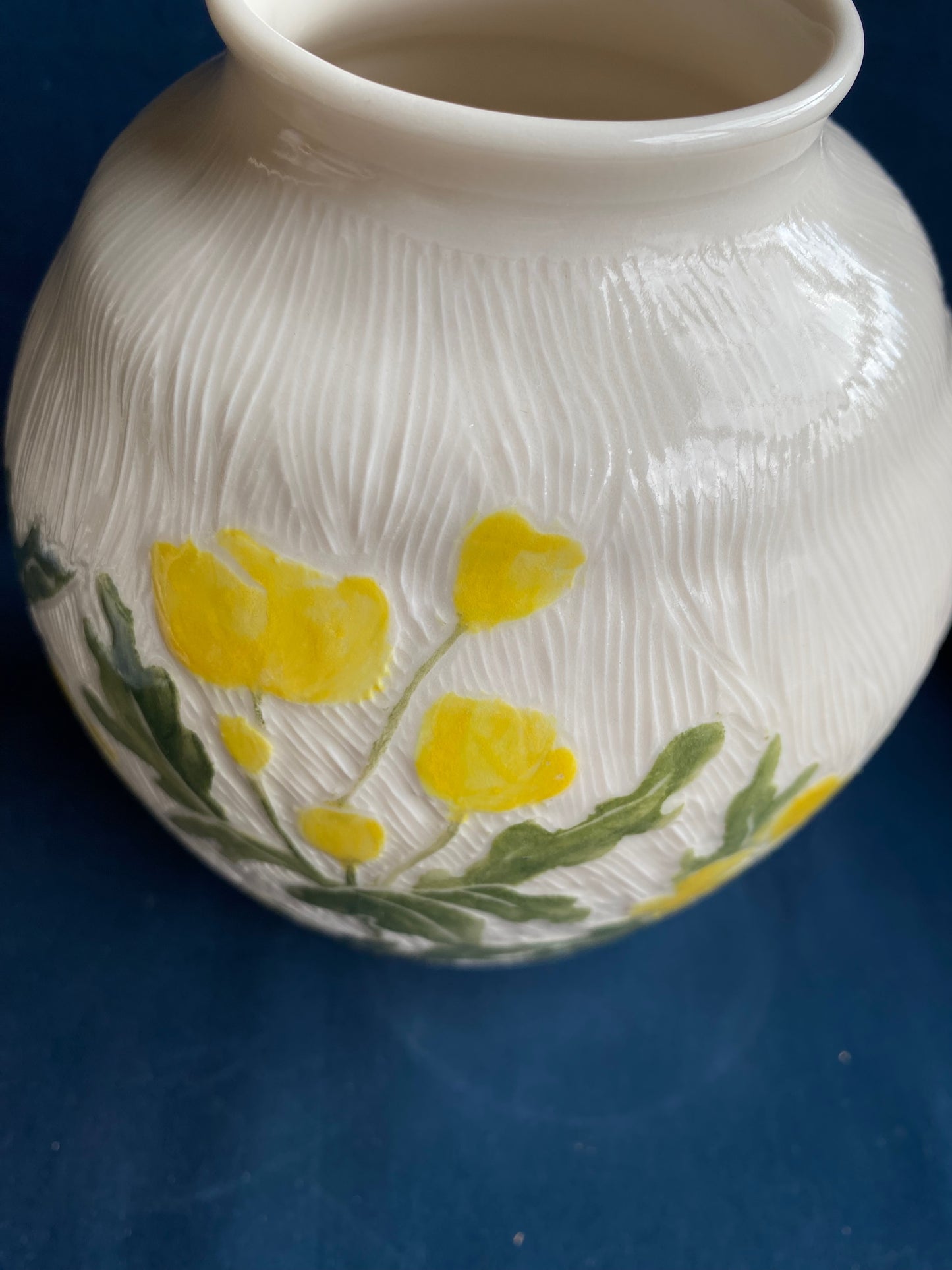 Wood Poppy Carved Vase