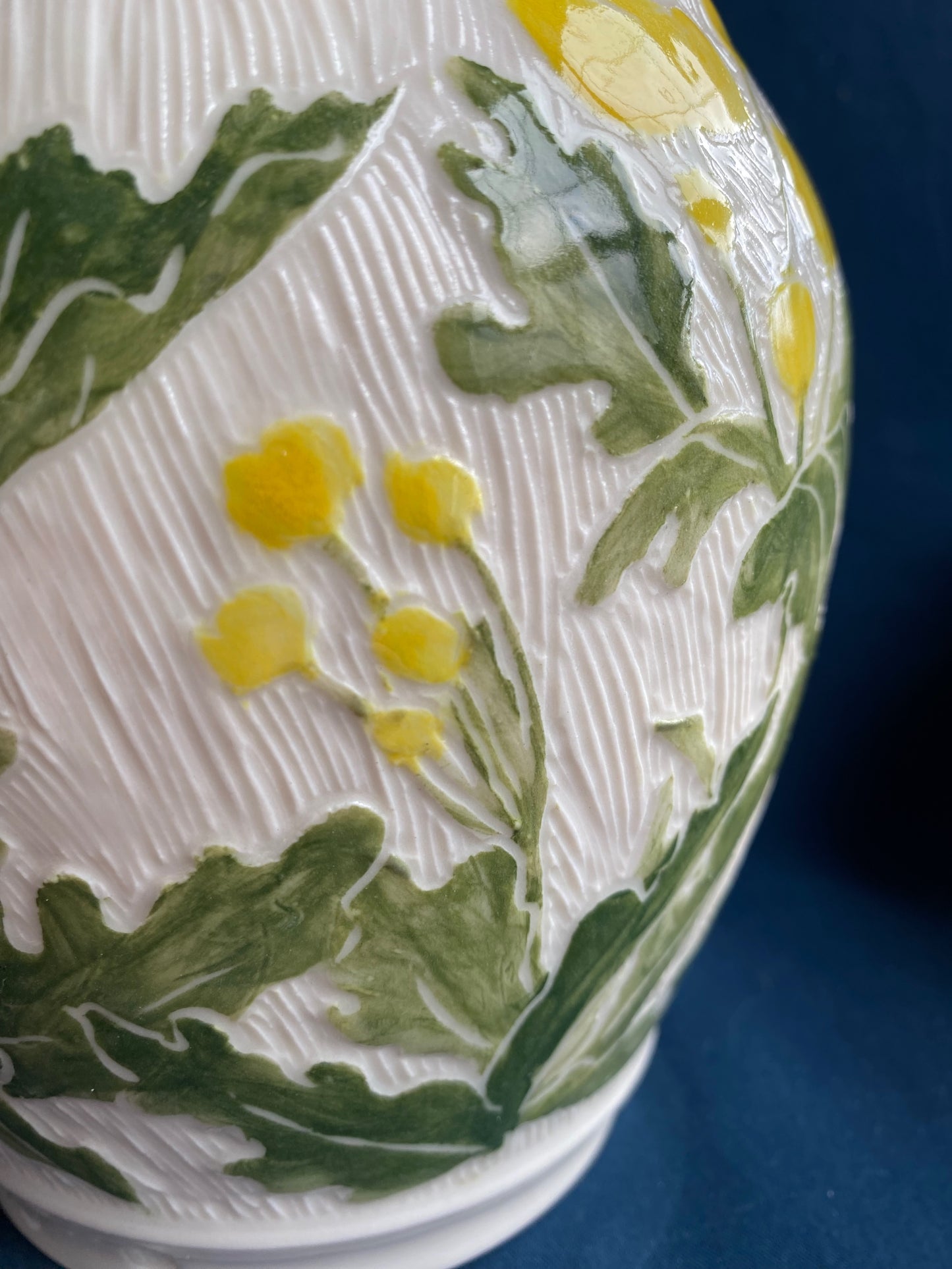Wood Poppy Carved Vase