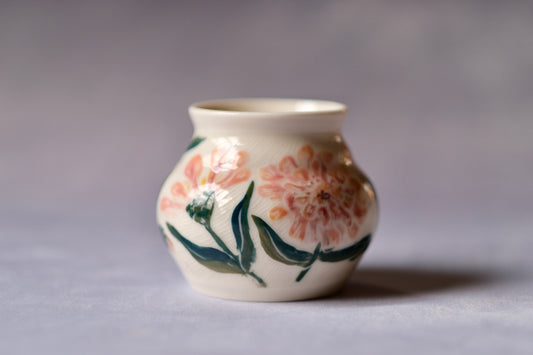 Zinnia Bud Vase in Pink