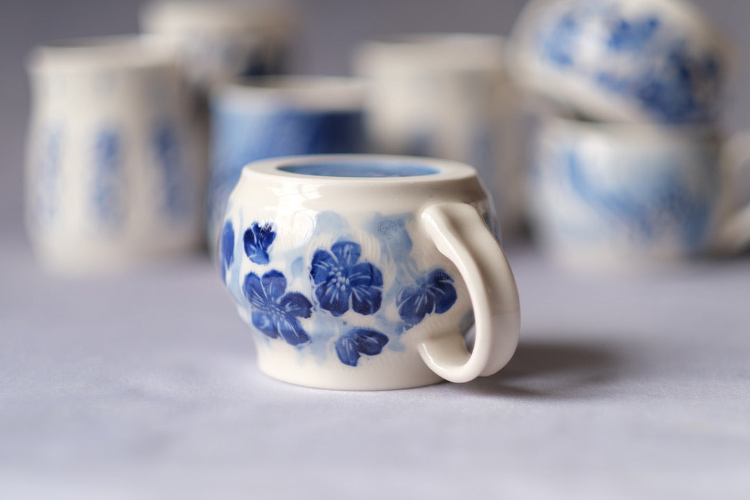 Floral Cobalt Mug