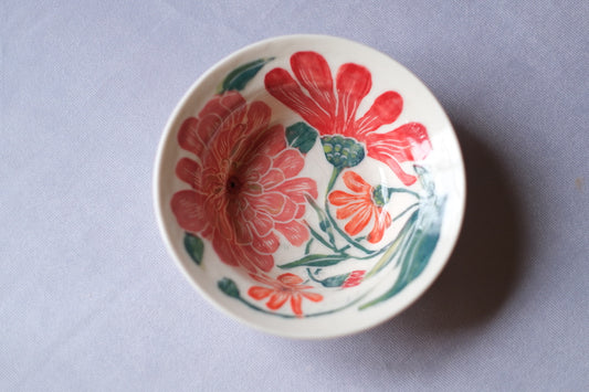 Carved Zinnia Cereal Bowl