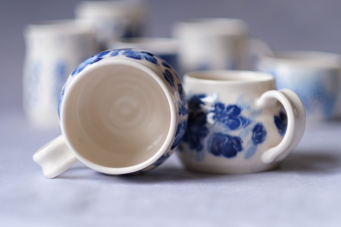 Cobalt Floral Mug