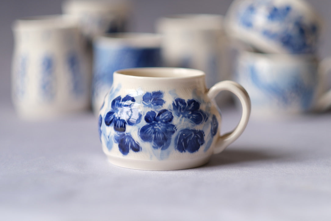 Floral Cobalt Mug