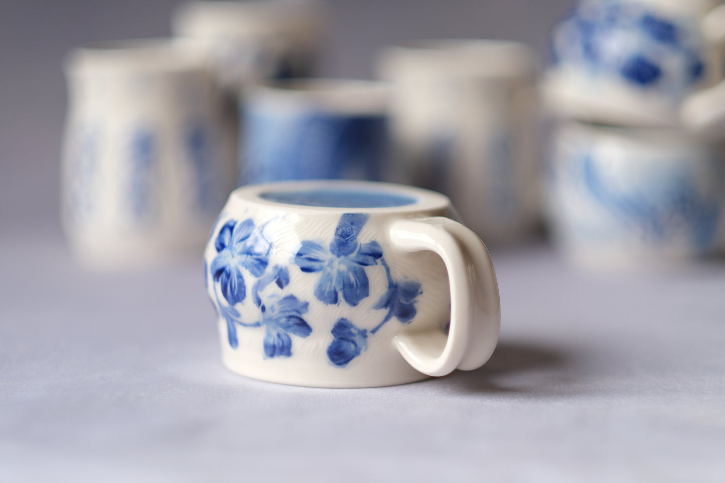 Cobalt Floral Mug