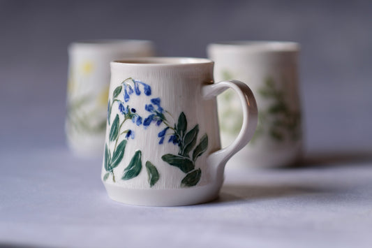 Bluebell Carved Mug