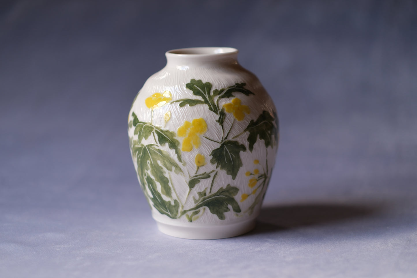 Wood Poppy Carved Vase