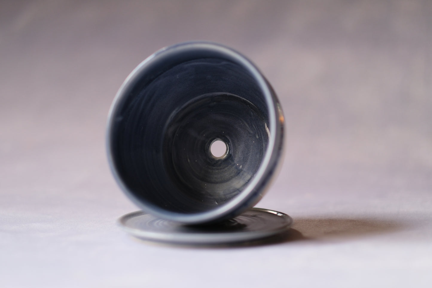 Drippy Cobalt Plant Pot and Dish