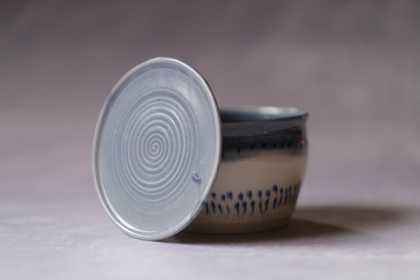 Drippy Cobalt Plant Pot and Dish