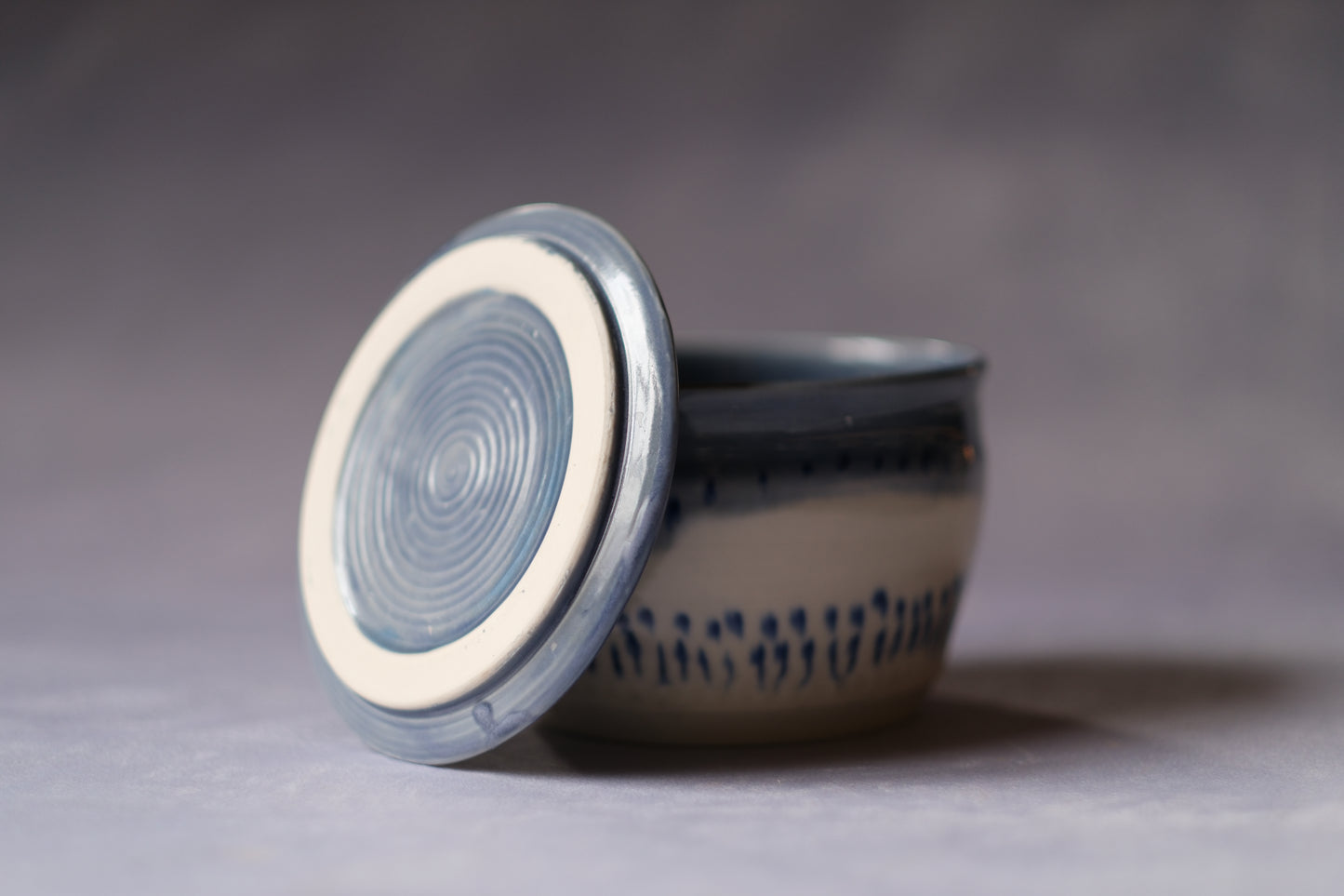 Drippy Cobalt Plant Pot and Dish