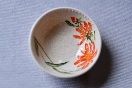 Mini Carved Zinnia Bowl