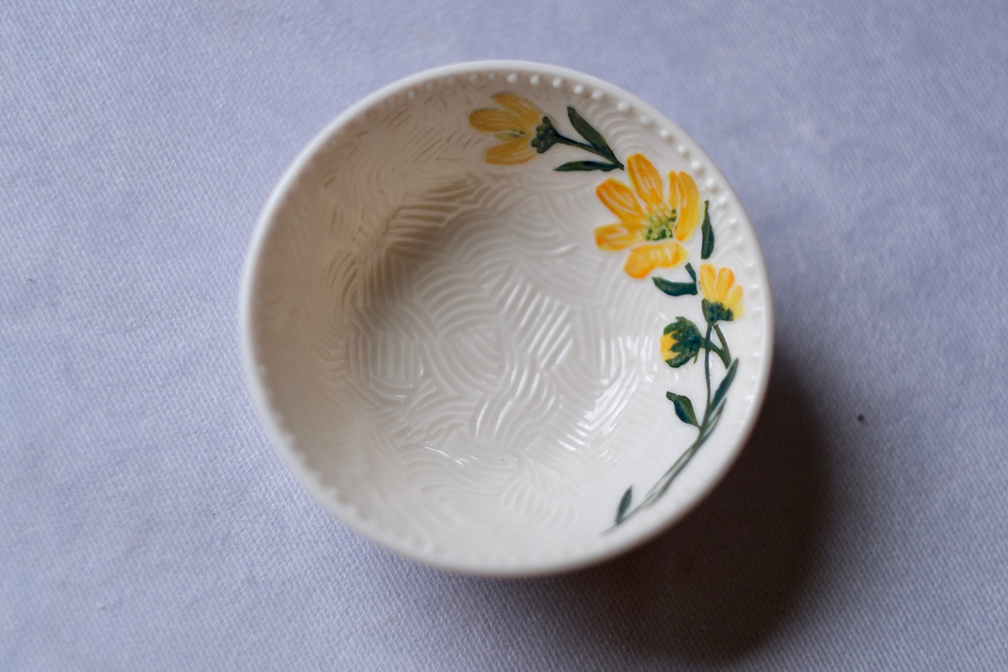 Mini Carved Zinnia Bowl