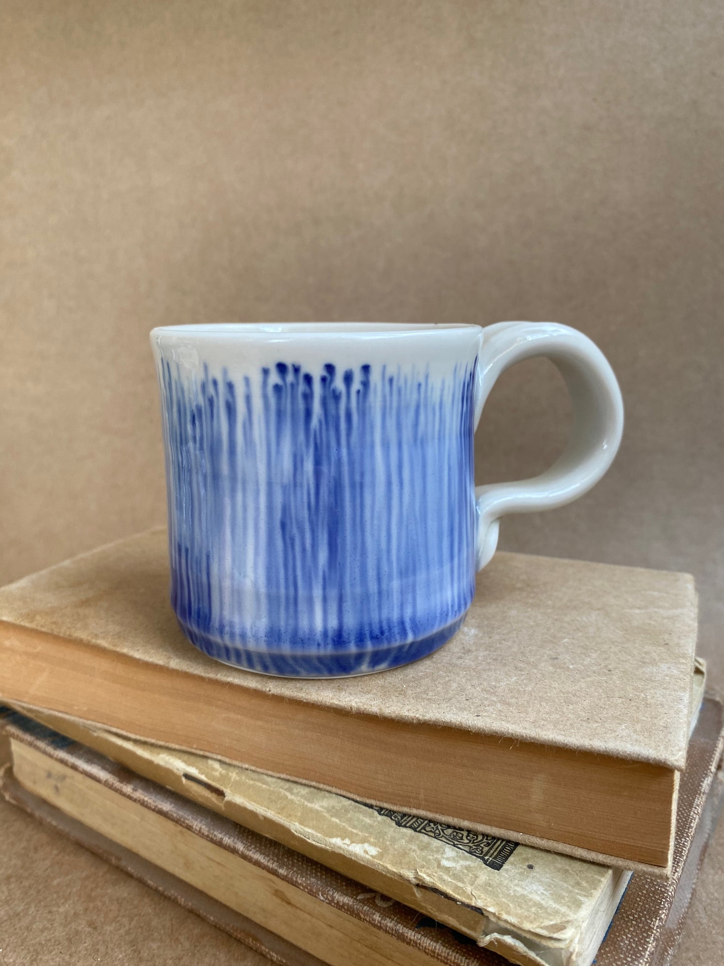 White and Blue Mug