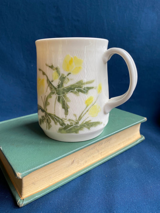Wood Poppy Carved Mug